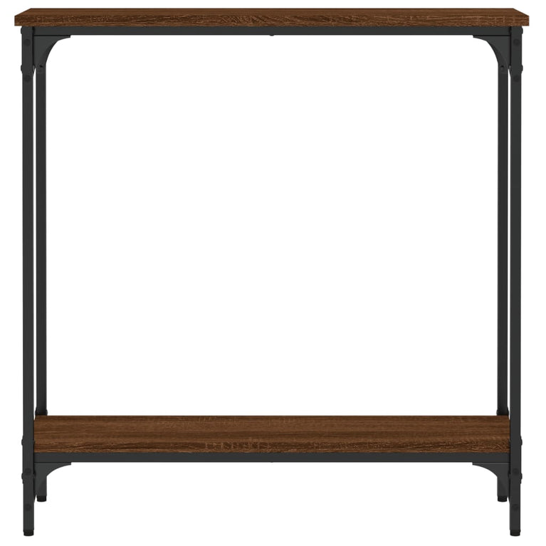 Wandtafel 75x22,5x75 cm bewerkt hout bruin eikenkleur MeubelReus