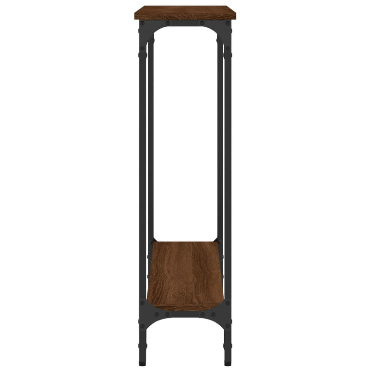 Wandtafel 75x22,5x75 cm bewerkt hout bruin eikenkleur MeubelReus
