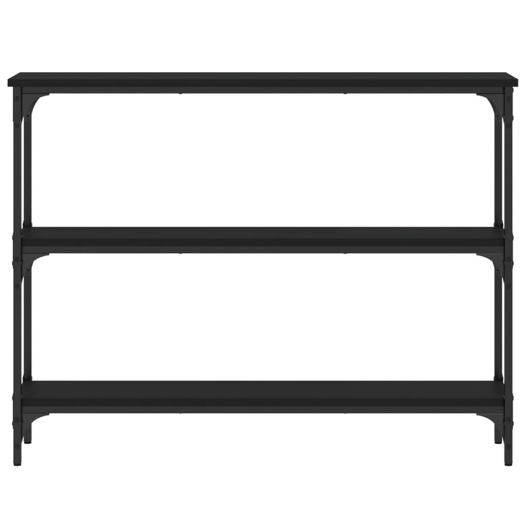 Wandtafel 100x22,5x75 cm bewerkt hout zwart MeubelReus