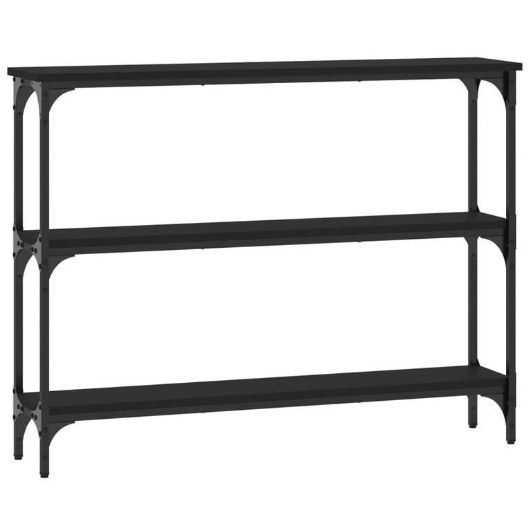 Wandtafel 100x22,5x75 cm bewerkt hout zwart MeubelReus