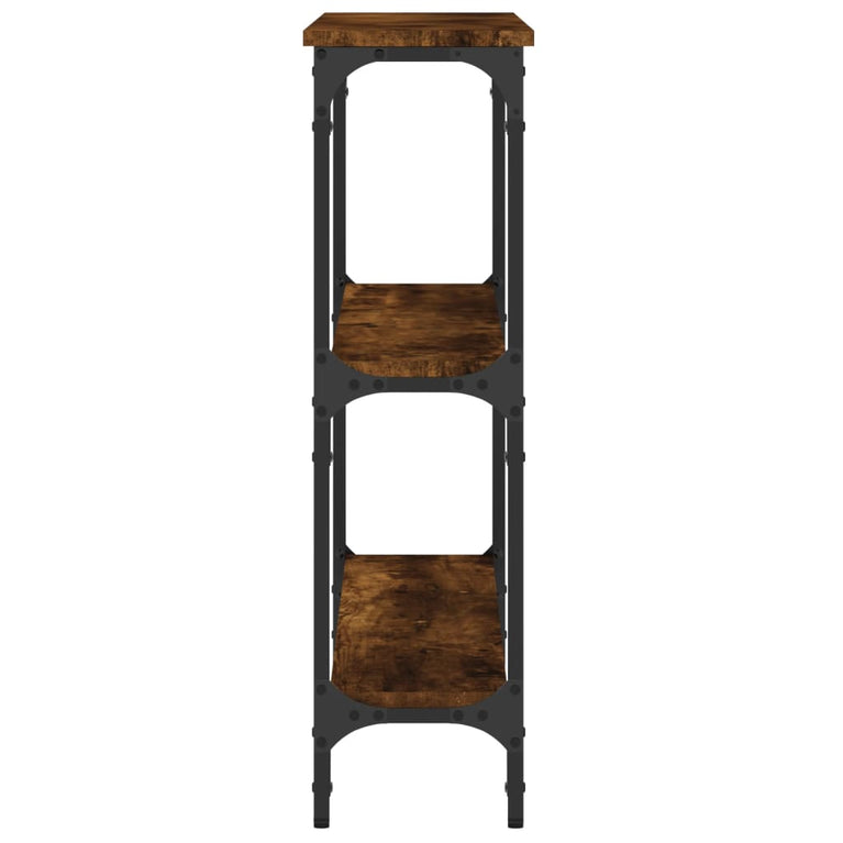 Wandtafel 100x22,5x75 cm bewerkt hout gerookt eikenkleurig MeubelReus