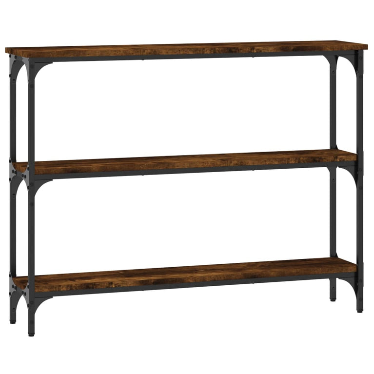 Wandtafel 100x22,5x75 cm bewerkt hout gerookt eikenkleurig MeubelReus