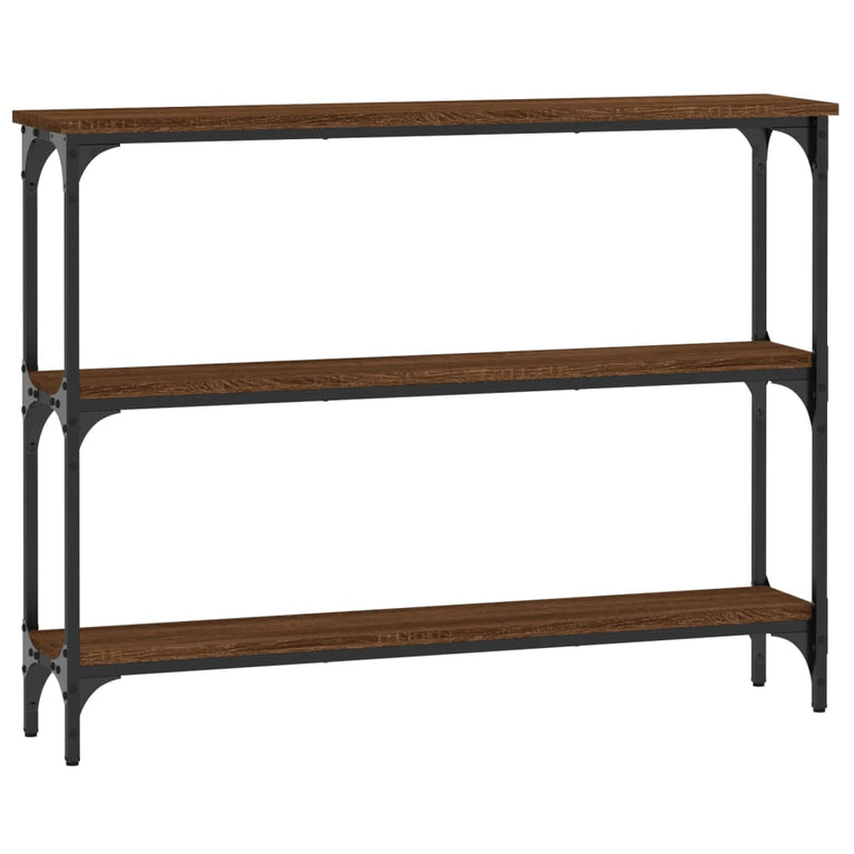 Wandtafel 100x22,5x75 cm bewerkt hout bruin eikenkleur MeubelReus
