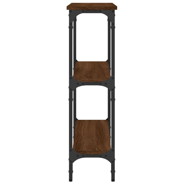 Wandtafel 75x22,5x75 cm bewerkt hout bruin eikenkleur MeubelReus