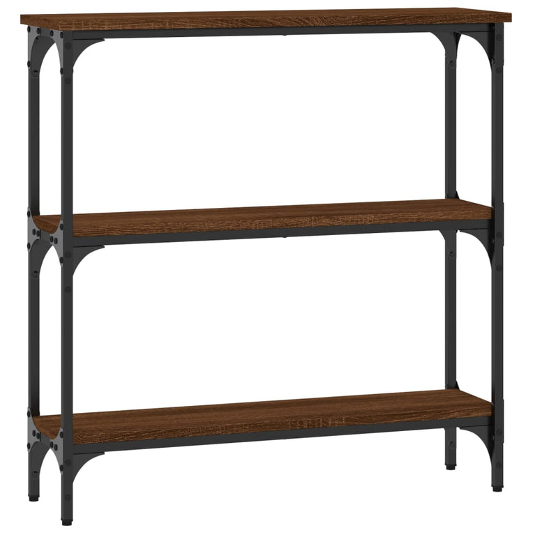 Wandtafel 75x22,5x75 cm bewerkt hout bruin eikenkleur MeubelReus