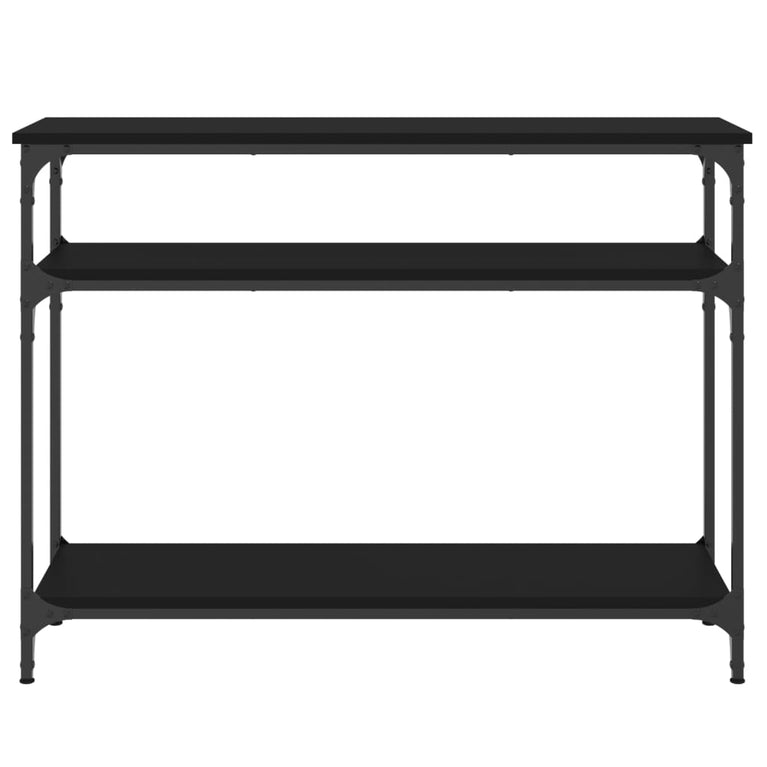 Wandtafel 100x29x75 cm bewerkt hout zwart MeubelReus