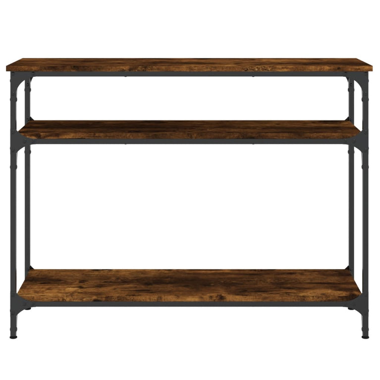 Wandtafel 100x29x75 cm bewerkt hout gerookt eikenkleurig MeubelReus