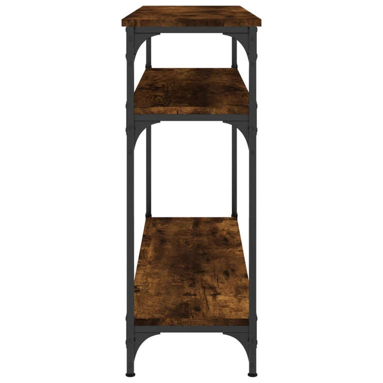 Wandtafel 100x29x75 cm bewerkt hout gerookt eikenkleurig MeubelReus