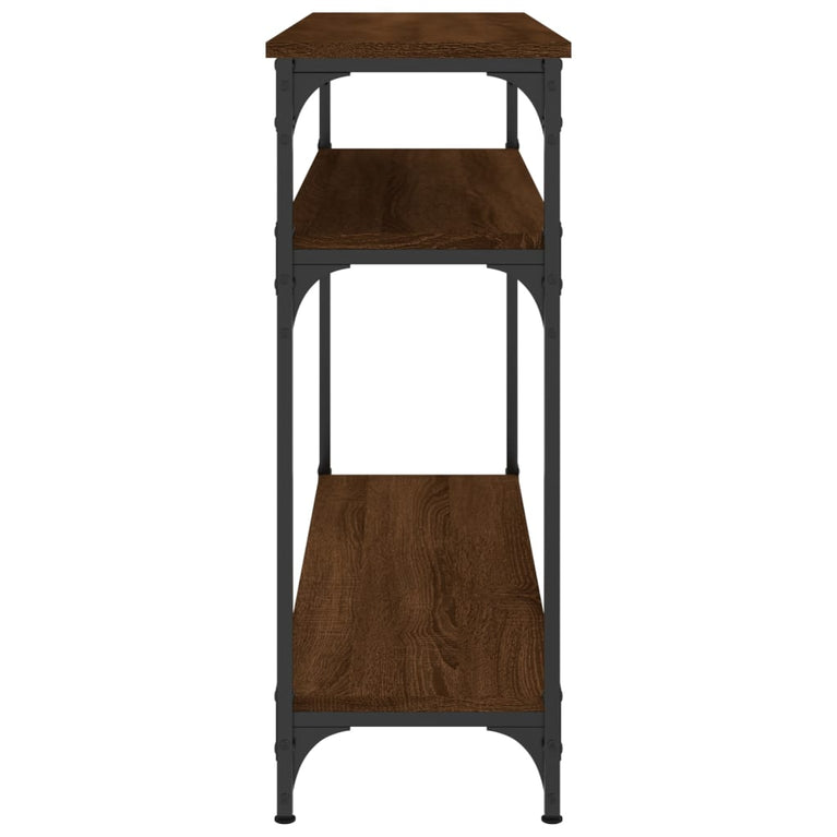 Wandtafel 100x29x75 cm bewerkt hout bruin eikenkleur MeubelReus
