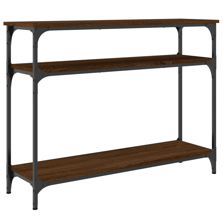 Wandtafel 100x29x75 cm bewerkt hout bruin eikenkleur MeubelReus