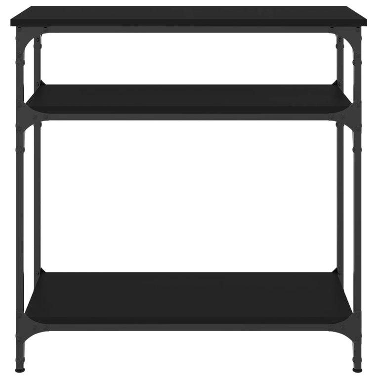 Wandtafel 75x29x75 cm bewerkt hout zwart MeubelReus