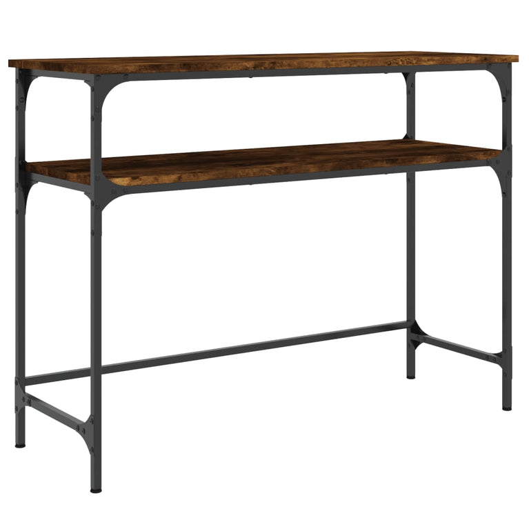 Wandtafel 100x35,5x75 cm bewerkt hout gerookt eikenkleurig MeubelReus
