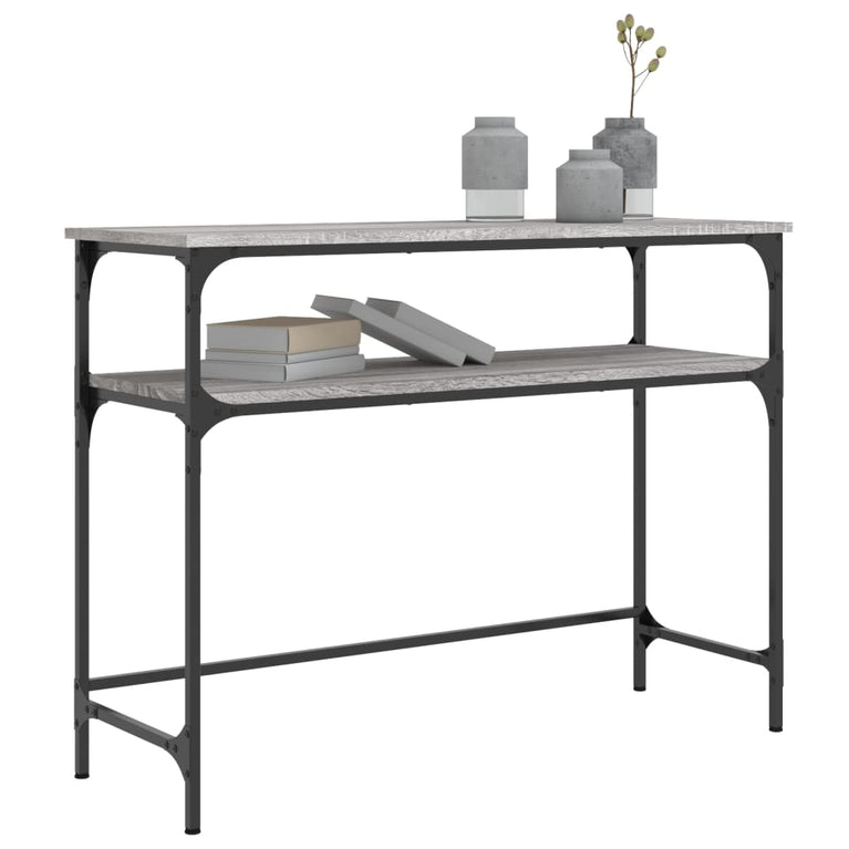 Wandtafel 100x35,5x75 cm bewerkt hout grijs sonoma eikenkleurig MeubelReus