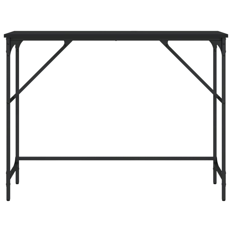 Wandtafel 100x32x75 cm bewerkt hout zwart MeubelReus