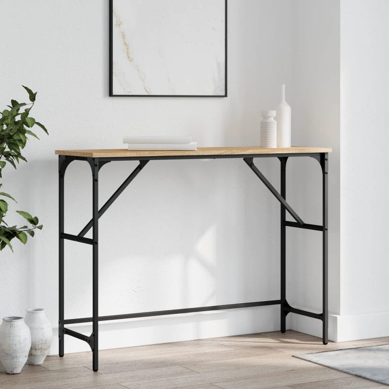Wandtafel 100x32x75 cm bewerkt hout sonoma eikenkleurig MeubelReus