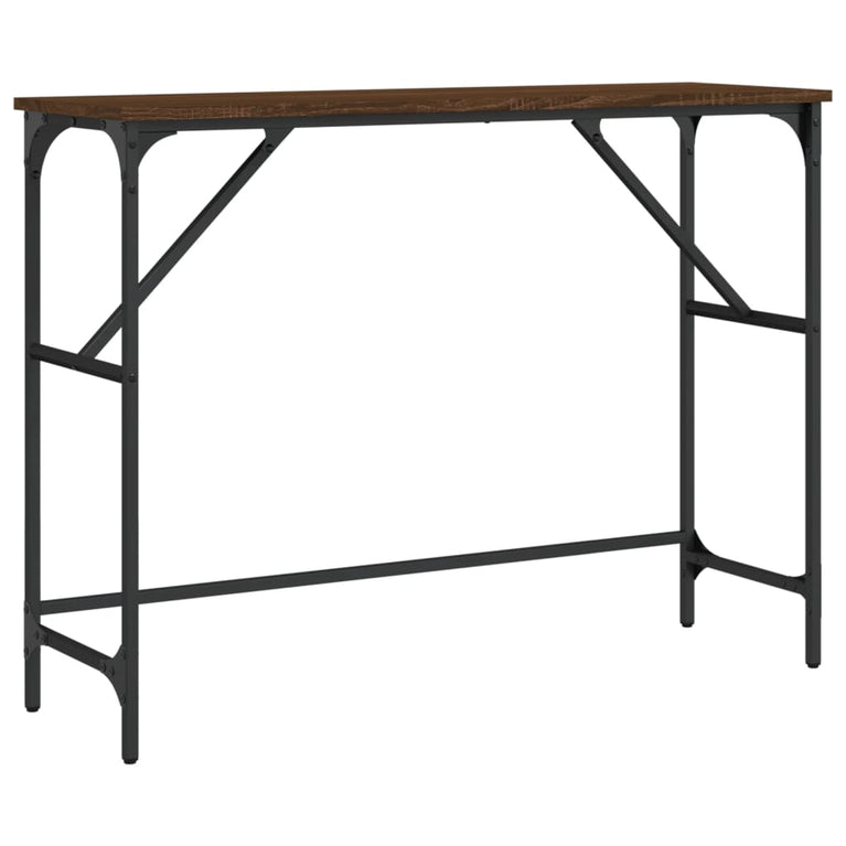 Wandtafel 100x32x75 cm bewerkt hout bruin eikenkleur MeubelReus