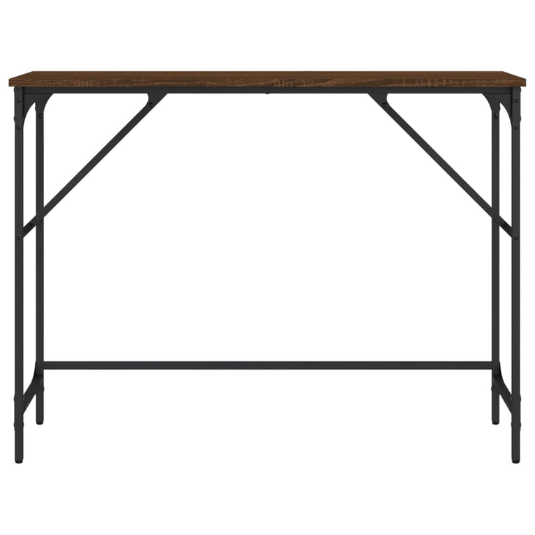 Wandtafel 100x32x75 cm bewerkt hout bruin eikenkleur MeubelReus
