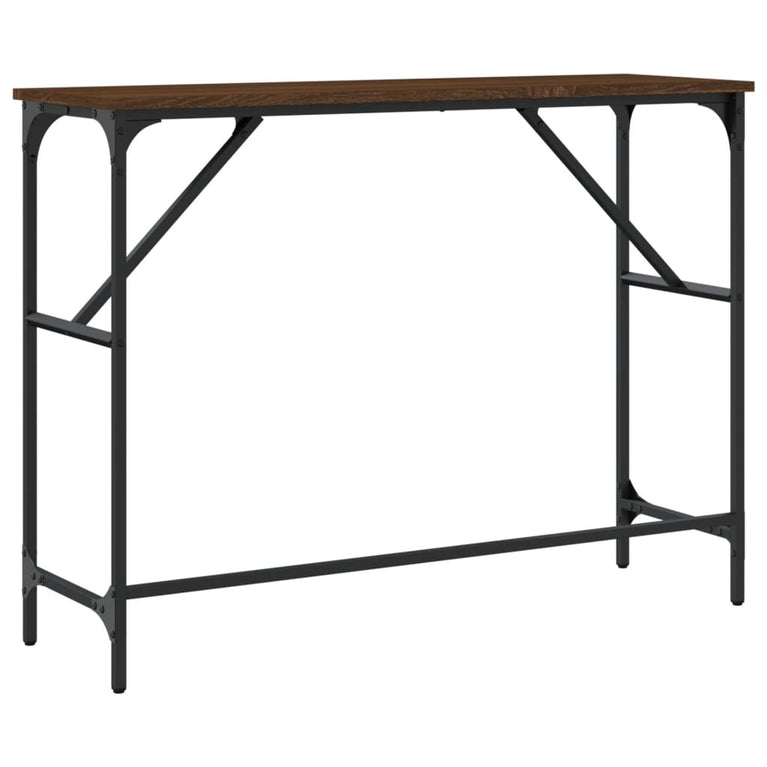 Wandtafel 100x32x75 cm bewerkt hout bruin eikenkleur MeubelReus