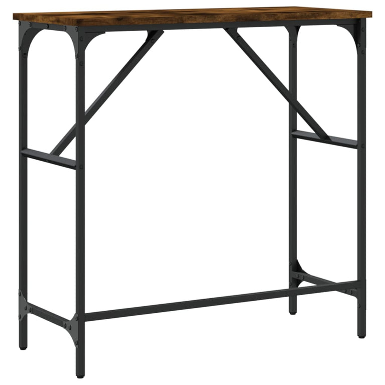 Wandtafel 75x32x75 cm bewerkt hout gerookt eikenkleurig MeubelReus