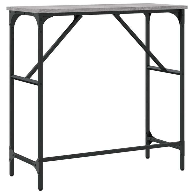 Wandtafel 75x32x75 cm bewerkt hout grijs sonoma eikenkleurig MeubelReus