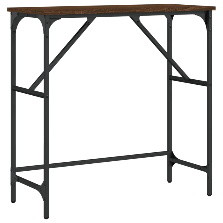 Wandtafel 75x32x75 cm bewerkt hout bruin eikenkleur MeubelReus