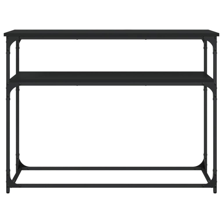Wandtafel 100x35,5x75 cm bewerkt hout zwart MeubelReus
