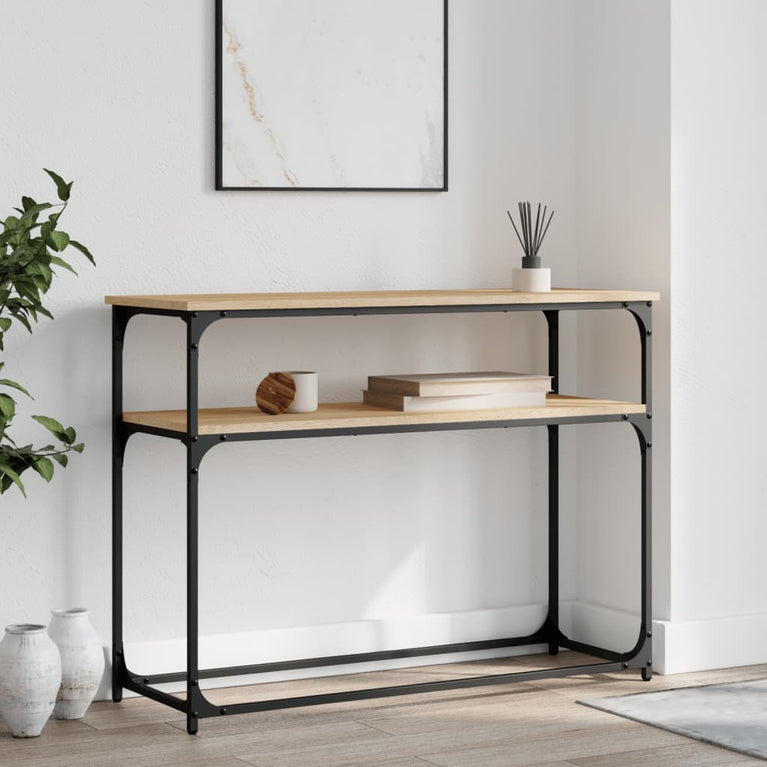 Wandtafel 100x35,5x75 cm bewerkt hout sonoma eikenkleurig MeubelReus