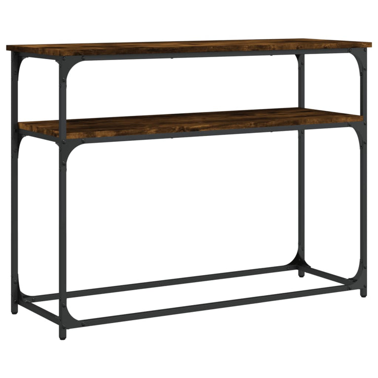 Wandtafel 100x35,5x75 cm bewerkt hout gerookt eikenkleurig MeubelReus