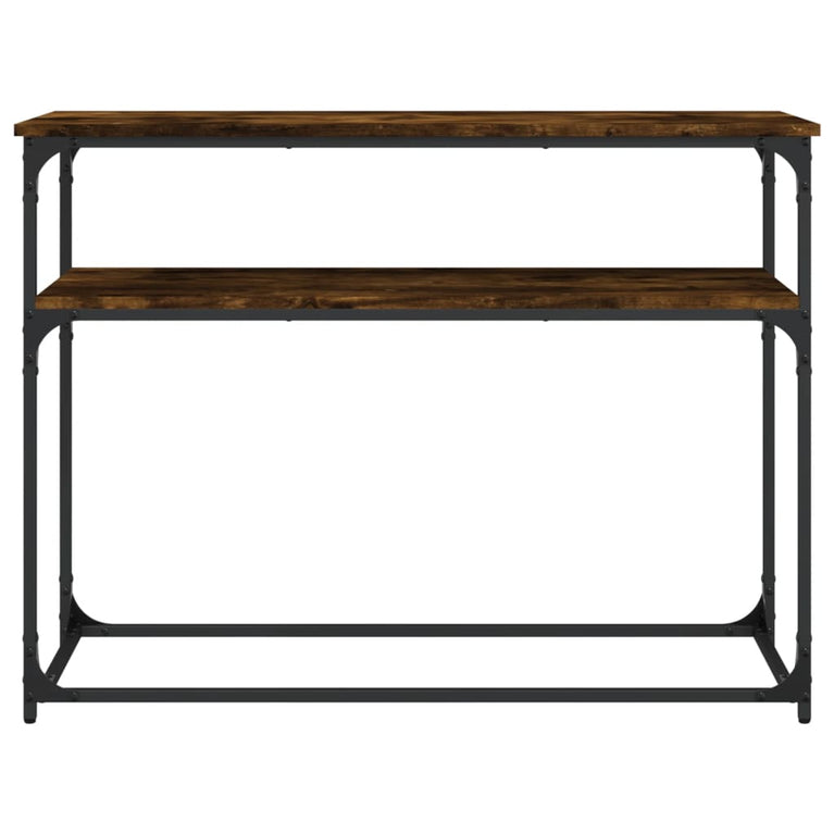 Wandtafel 100x35,5x75 cm bewerkt hout gerookt eikenkleurig MeubelReus