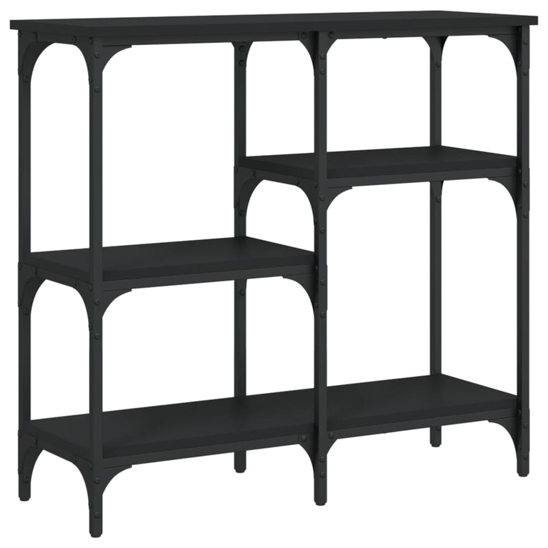 Wandtafel 80x29x75 cm bewerkt hout zwart MeubelReus