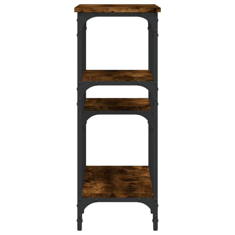 Wandtafel 80x29x75 cm bewerkt hout gerookt eikenkleurig MeubelReus