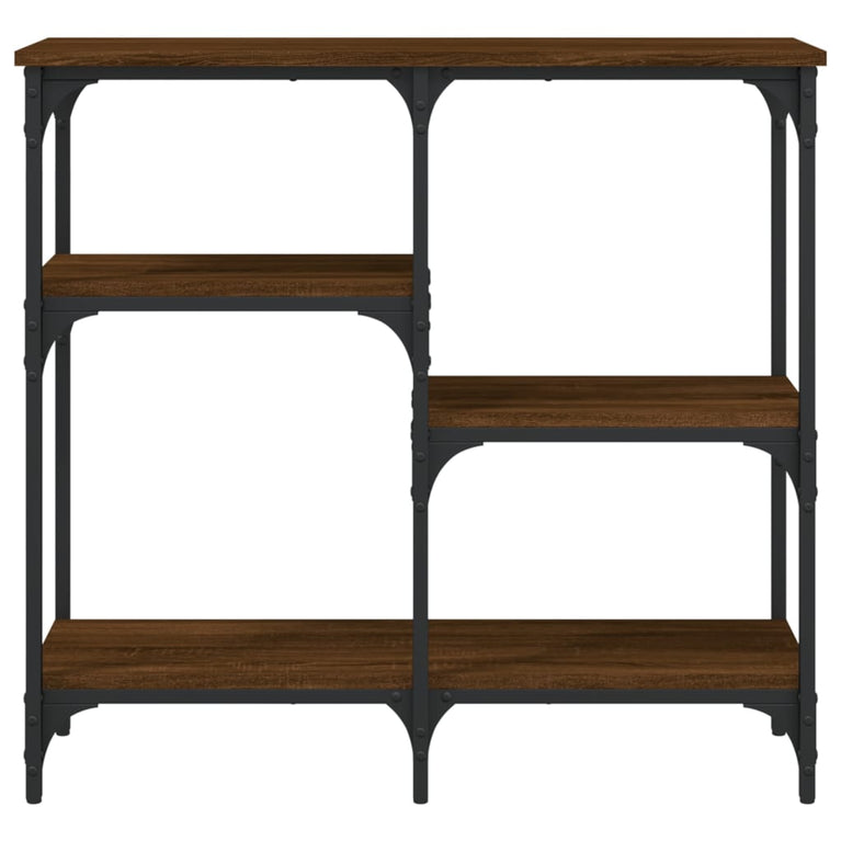 Wandtafel 80x29x75 cm bewerkt hout bruin eikenkleur MeubelReus