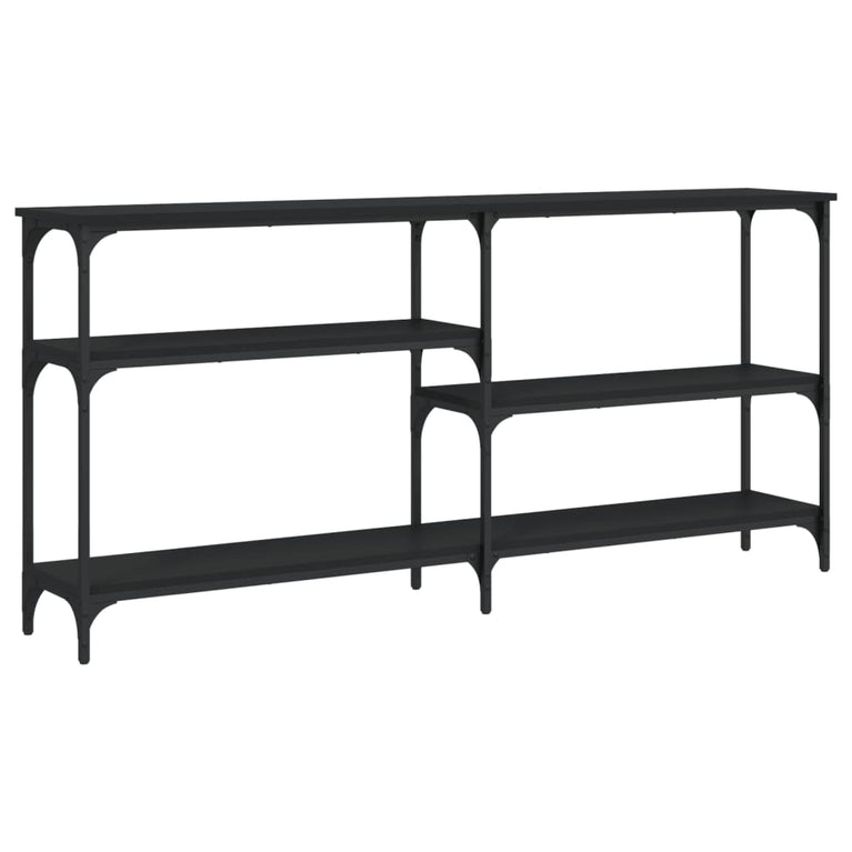 Wandtafel 160x29x75 cm bewerkt hout zwart MeubelReus