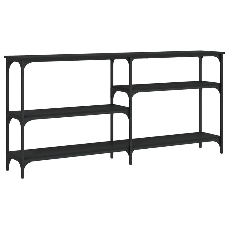 Wandtafel 160x29x75 cm bewerkt hout zwart MeubelReus