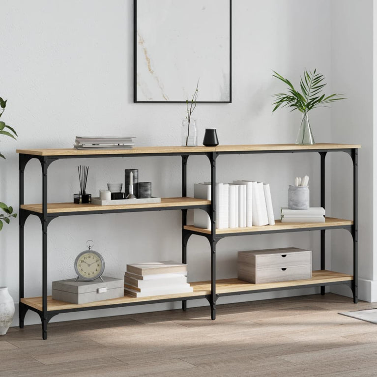 Wandtafel 160x29x75 cm bewerkt hout sonoma eikenkleurig MeubelReus