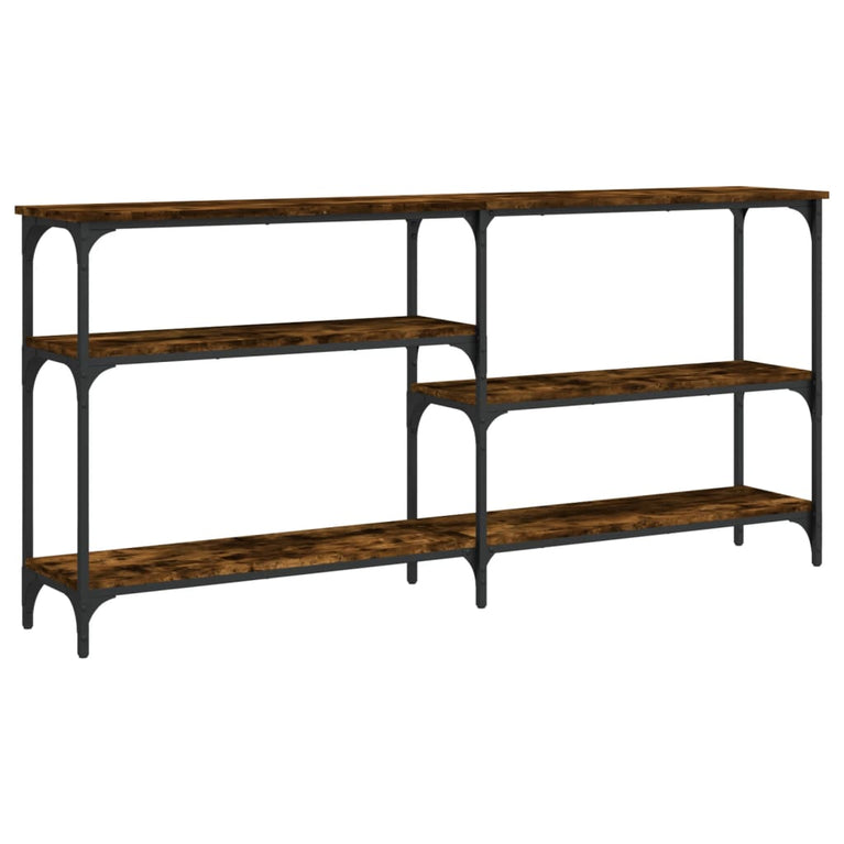 Wandtafel 160x29x75 cm bewerkt hout gerookt eikenkleurig MeubelReus