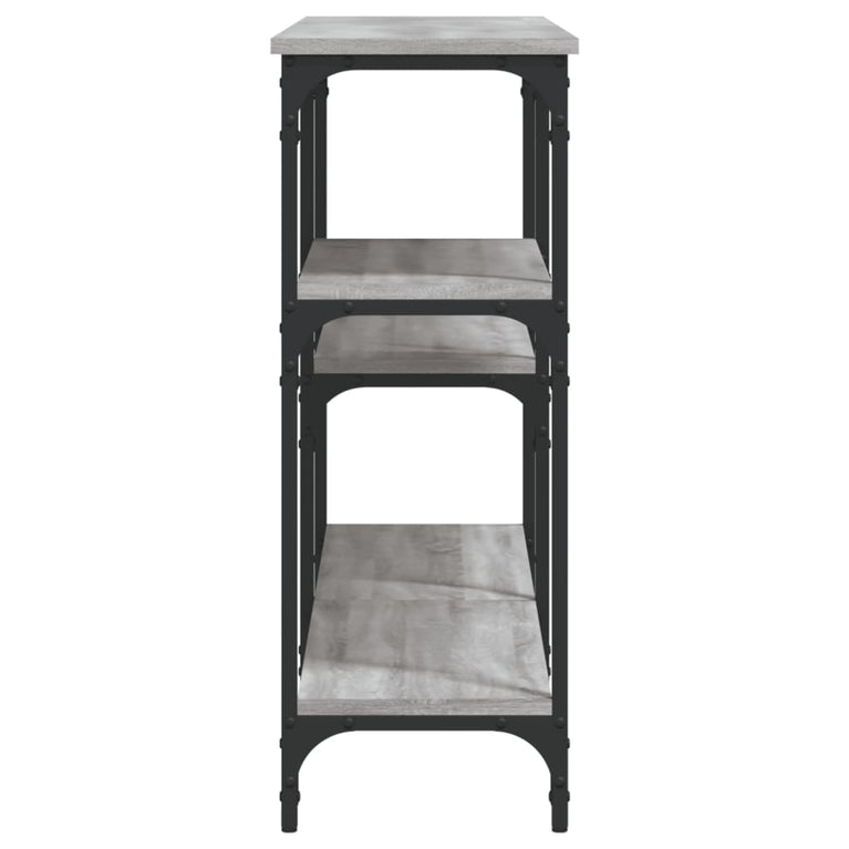 Wandtafel 160x29x75 cm bewerkt hout grijs sonoma eikenkleurig MeubelReus