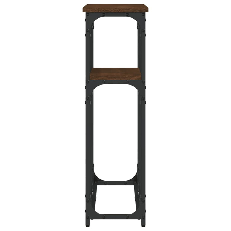 Wandtafel 90x22,5x75 cm bewerkt hout bruin eikenkleur MeubelReus