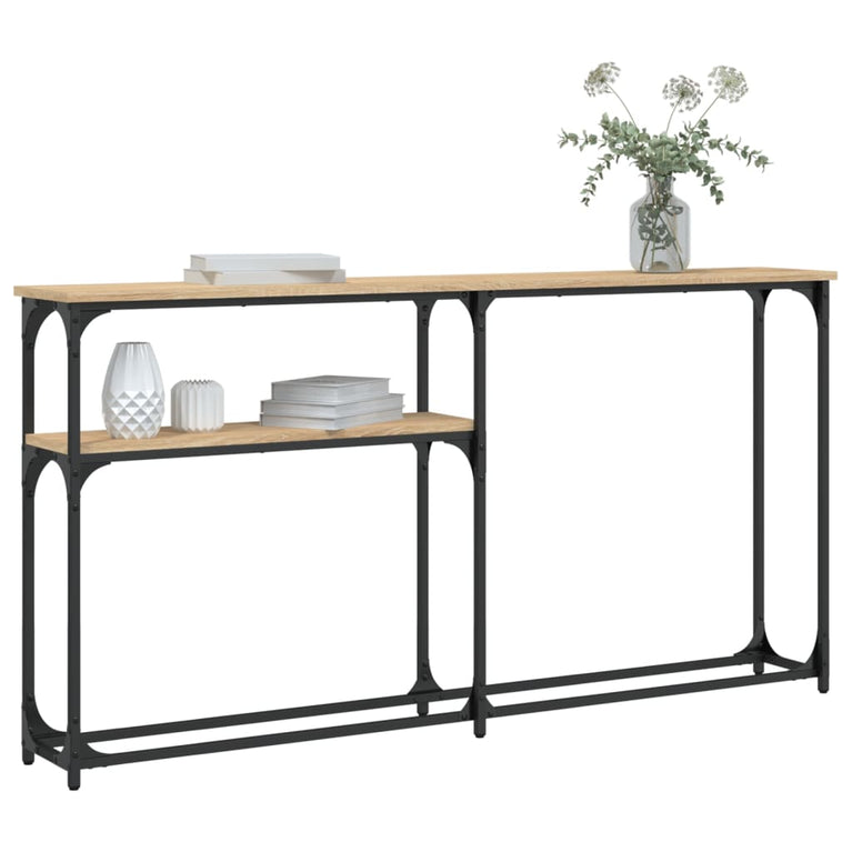 Wandtafel 145x22,5x75 cm bewerkt hout sonoma eikenkleurig MeubelReus