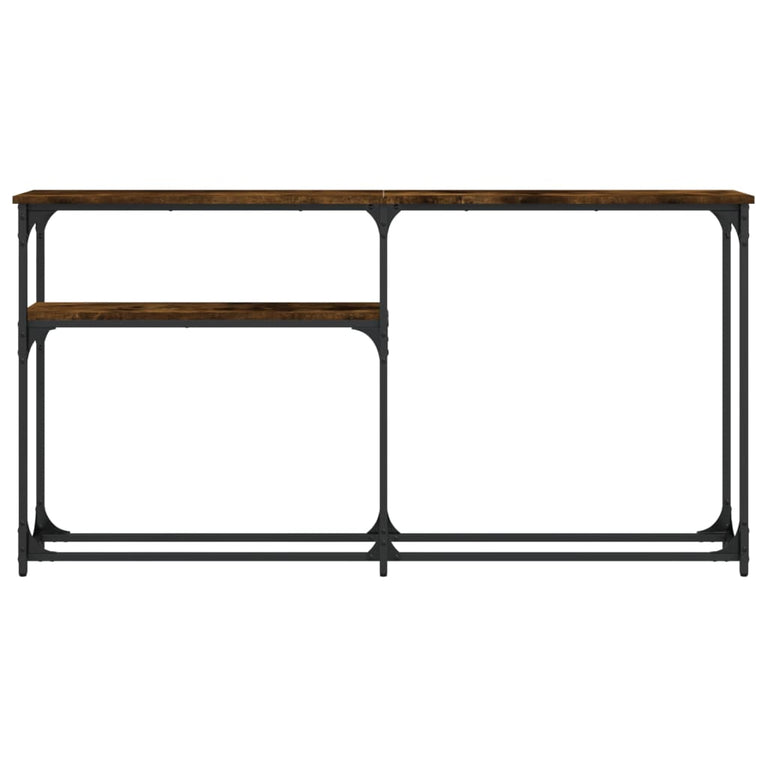 Wandtafel 145x22,5x75 cm bewerkt hout gerookt eikenkleurig MeubelReus