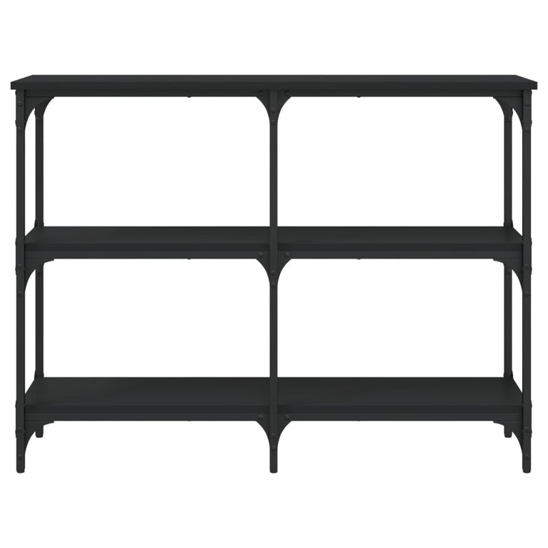 Wandtafel 100x29x75 cm bewerkt hout zwart MeubelReus