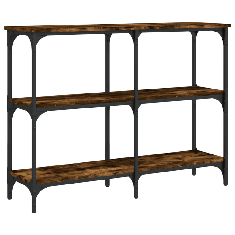 Wandtafel 100x29x75 cm bewerkt hout gerookt eikenkleurig MeubelReus