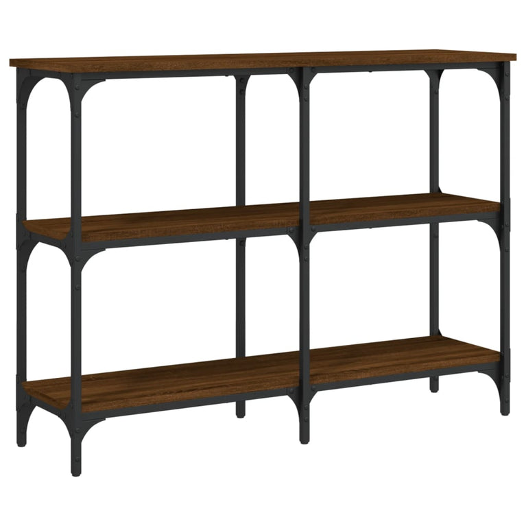 Wandtafel 100x29x75 cm bewerkt hout bruin eikenkleur MeubelReus
