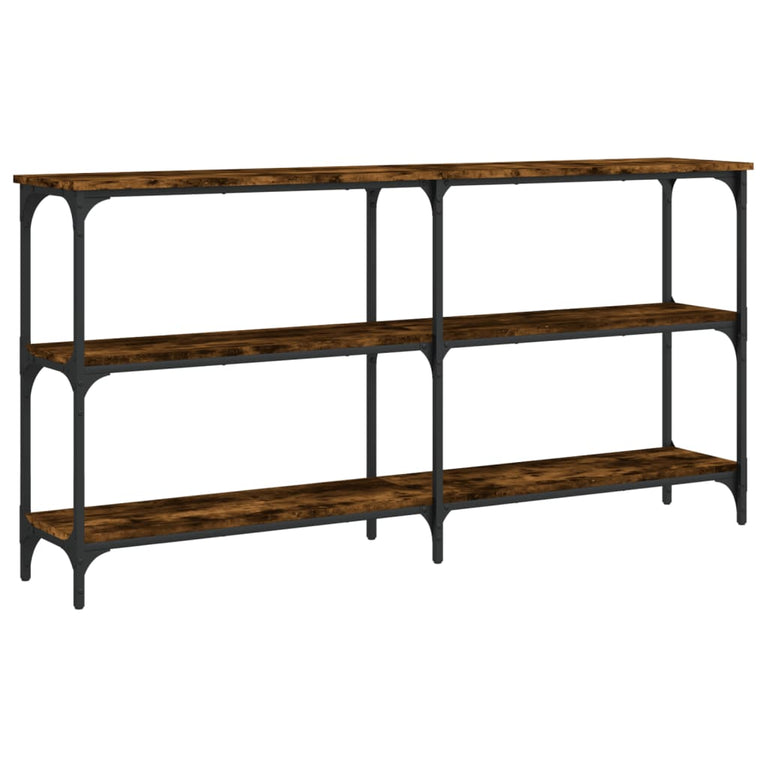 Wandtafel 150x29x75 cm bewerkt hout gerookt eikenkleurig MeubelReus