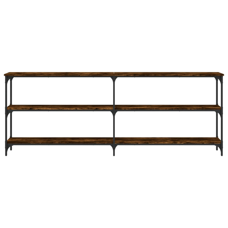 Wandtafel 200x29x75 cm bewerkt hout gerookt eikenkleurig MeubelReus