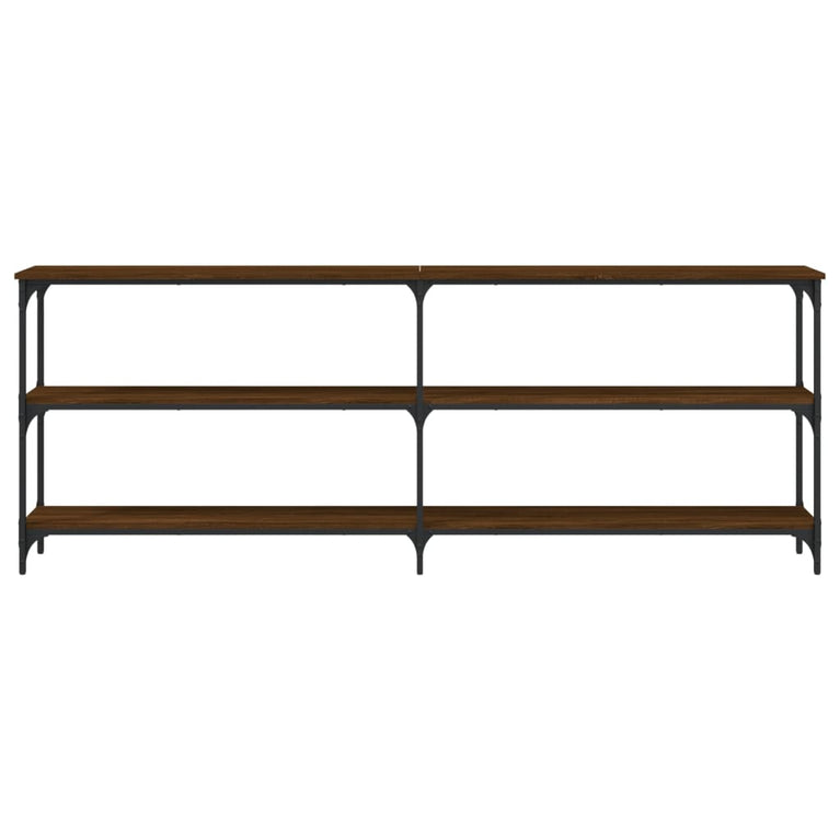 Wandtafel 200x29x75 cm bewerkt hout bruin eikenkleur MeubelReus