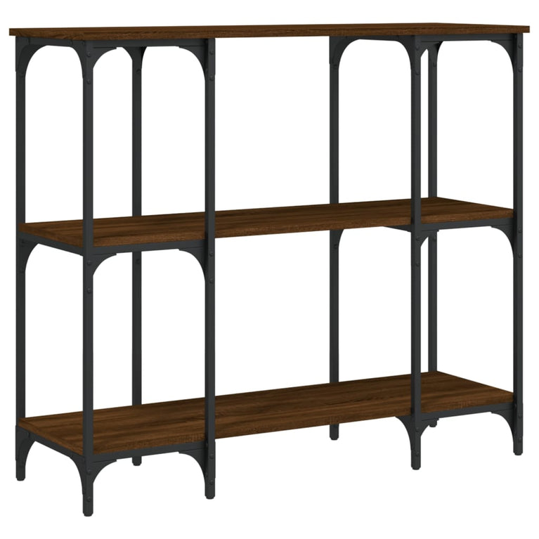 Wandtafel 102x35x90 cm bewerkt hout bruin eikenkleur MeubelReus