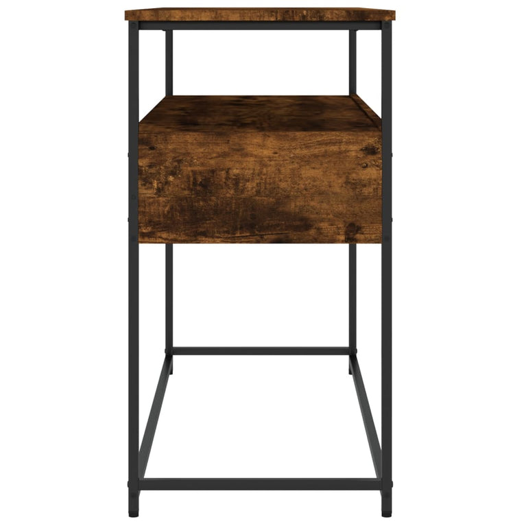 Wandtafel 100x40x75 cm bewerkt hout gerookt eikenkleurig MeubelReus
