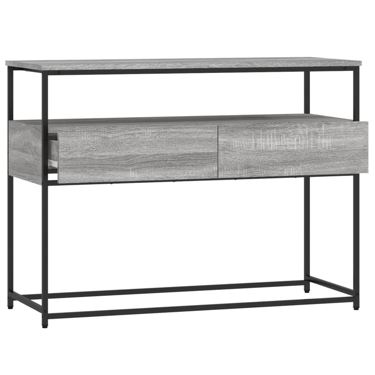 Wandtafel 100x40x75 cm bewerkt hout grijs sonoma eikenkleurig MeubelReus