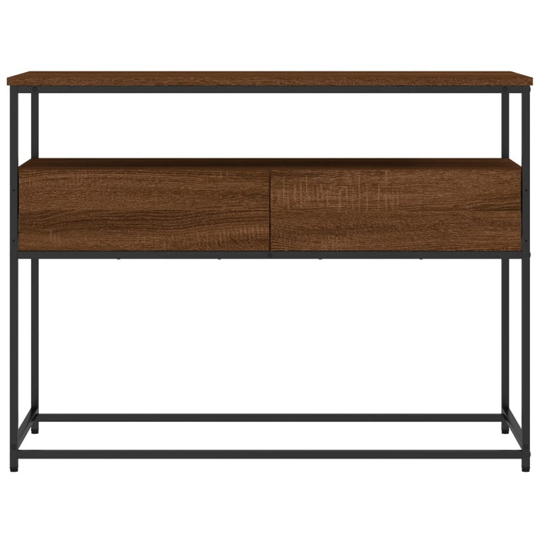Wandtafel 100x40x75 cm bewerkt hout bruin eikenkleur MeubelReus